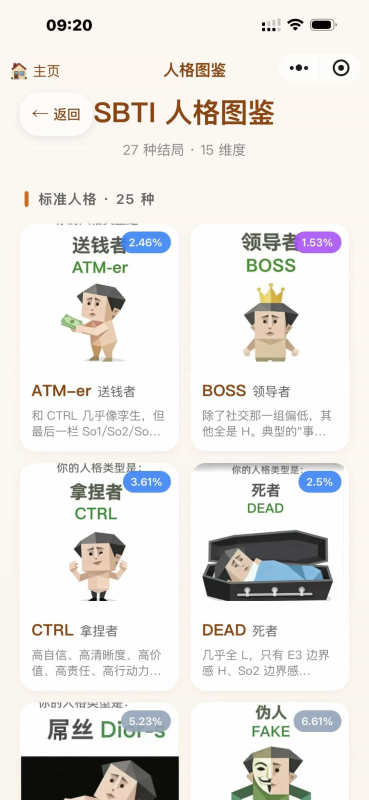 SBTI 多类型测试小程序源码-东南兔资源站