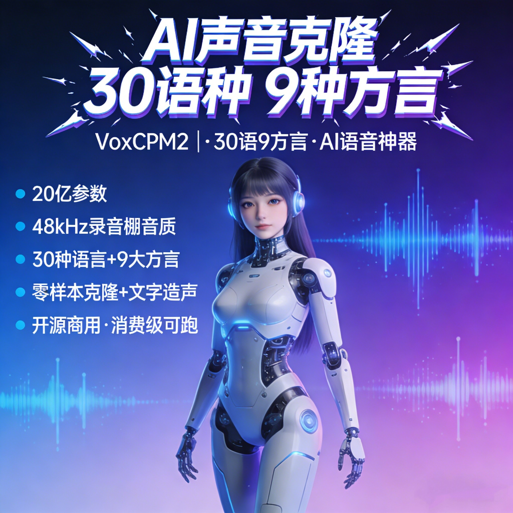 图片[3]-最新VoxCPM2文字转语音AI声音克隆ai语音设计多角色对话影视解说